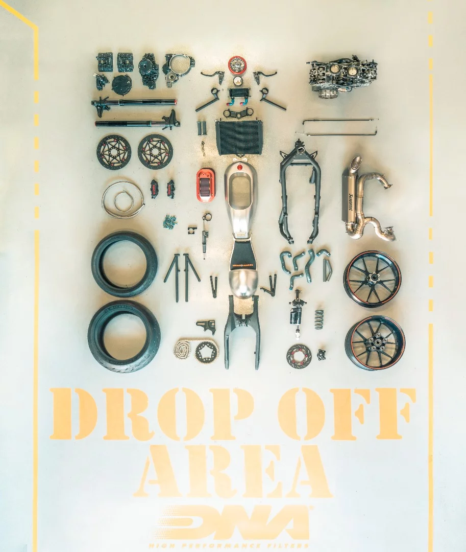 The DNA Filters DCR-017 broken down to its parts