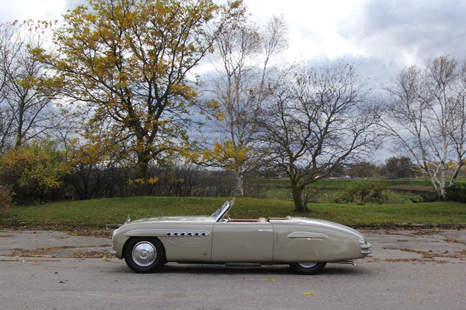 This 1942-46 Alfa Romeo 6C 2500 Pinin Farina Speziale has a great story behind it, with 14 having been built and delivered to Pinin Farina in 1942, but production was discontinued due to the war. Commissioned by Milanese socialite Giuliana Tortolli-Cuccioli, this car was created in 1946 and loaned to Pinin Farina by its owner, so he could make a tour of the first post-war automotive exhibitions including the Geneva Motor Show. Italian auto makers were excluded from the 1946 Salon de Paris for political reasons but this car was driven to Paris by Pinin Farina himself, and parked directly in front of the show's entrance, creating his own motor show alongside a Lancia Aprilia that had been driven to Paris by Sergio Farina. The story gets better because at a later date Pinin Fraina buys the car back to use as his own personal vehicle, then when he sells it, it is purchased by Britain's Austin Motor Company and used as the basis of the design of the Austin A90 Atlantic. There is so much more to this car's story, all of it in the auction description. No sale but a great yarn