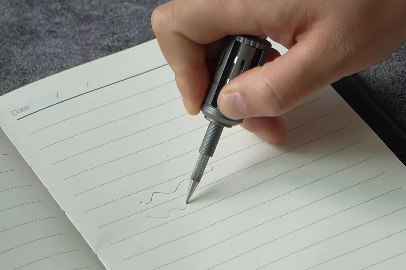 Backers can opt for an eternal pen which slides into one of the slots when not in use