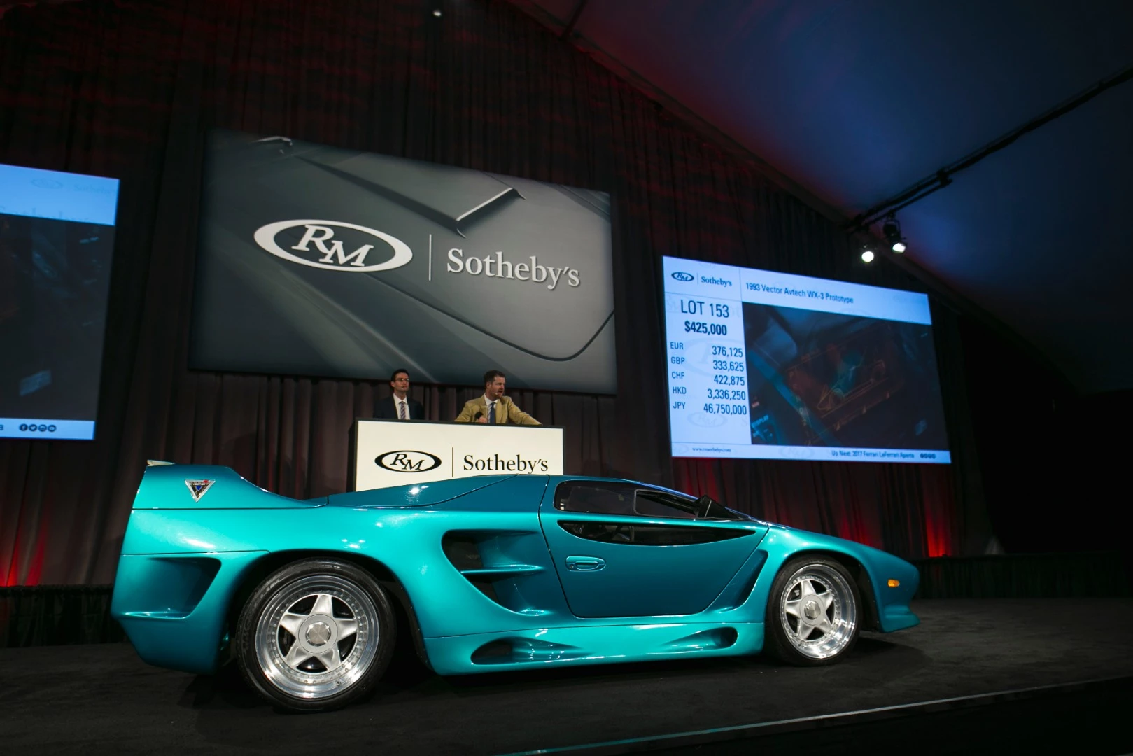$615,500 | 1993 Vector Avtech WX-3 Prototype | Auction Link: RM-Sotheby's