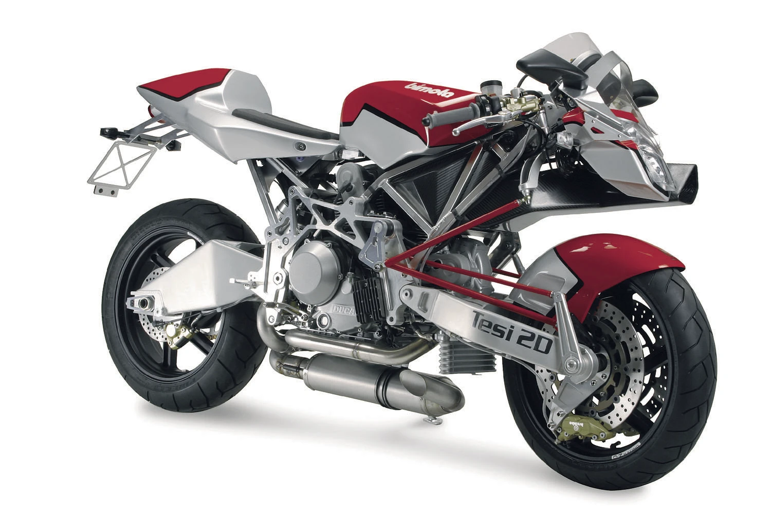 The Bimota Tesi 2D is closely related to the Vyrus