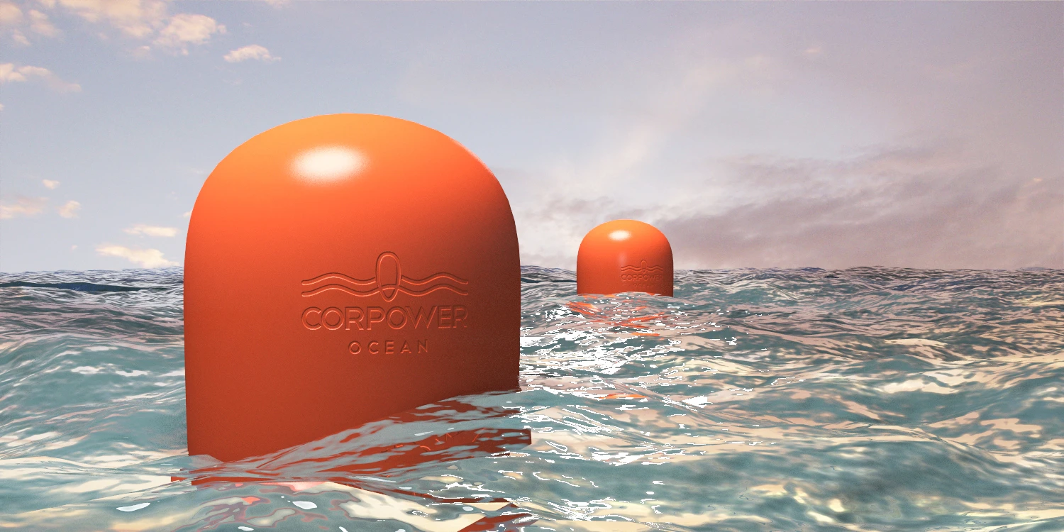 CorPower Ocean's wave power-harnessing buoys utilize a geared drivetrain instead of hydraulics (Image: CorPower Ocean)