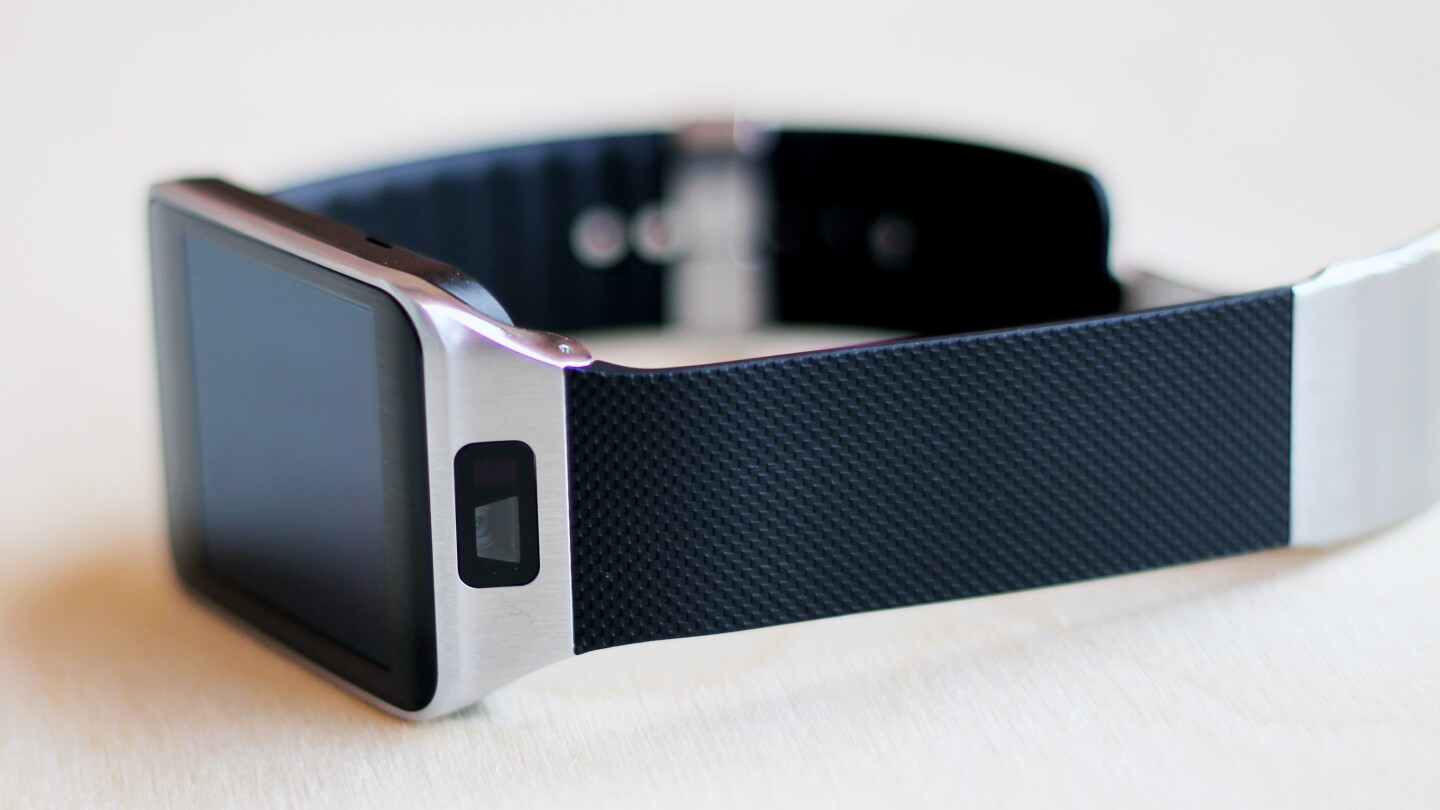 On top of the watch's main body is a forward-facing camera and an infrared blaster