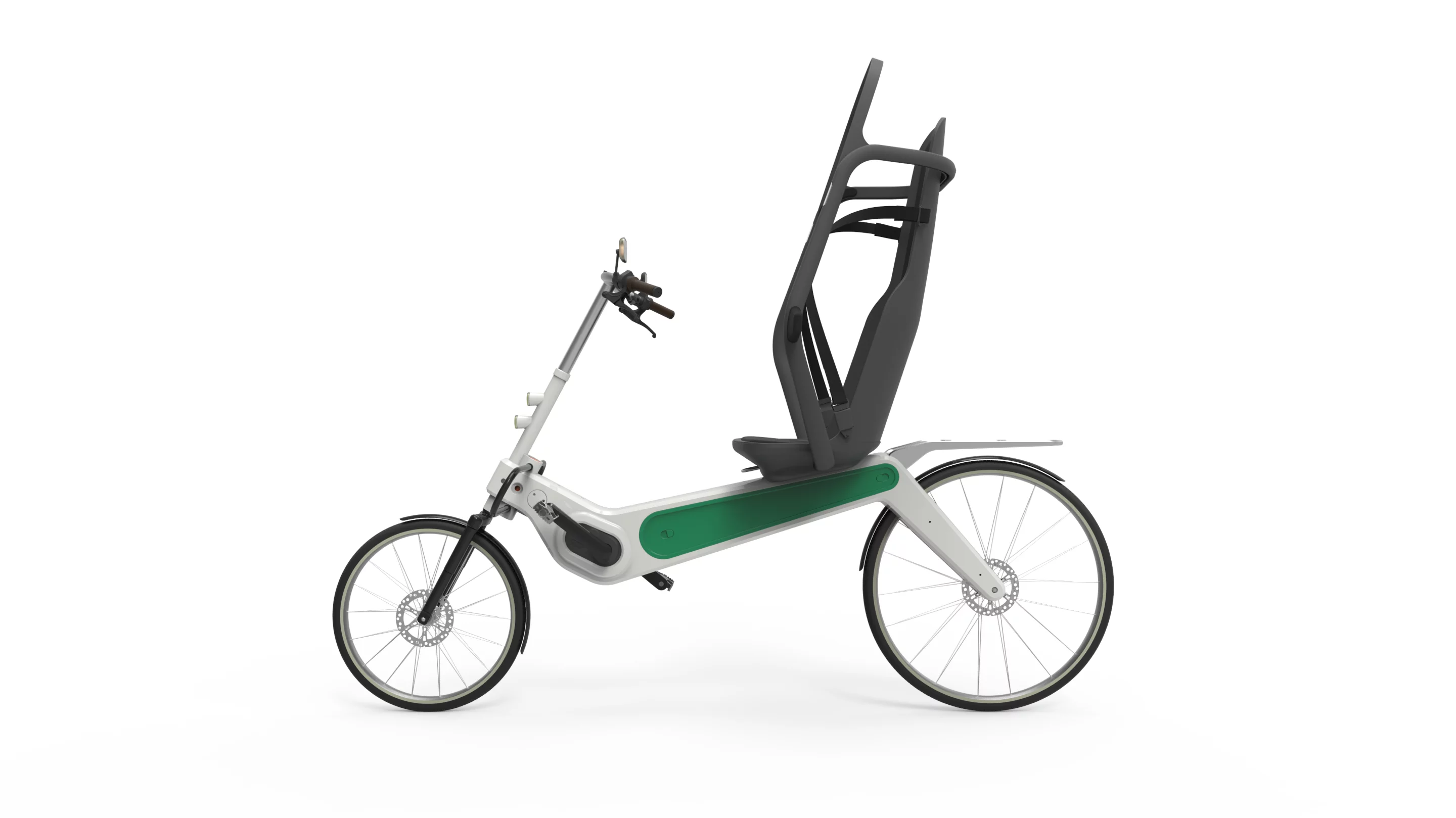 The Babel Bike's features include a roll cage