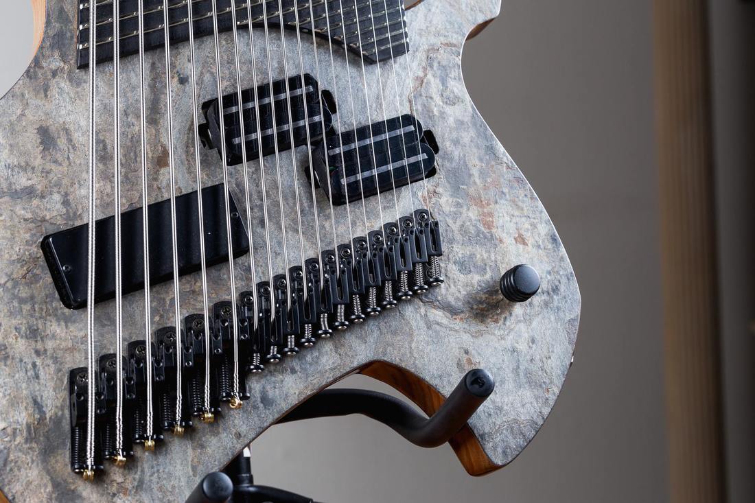 The Dject 2018: 18 strings, three pickups and a face of stone