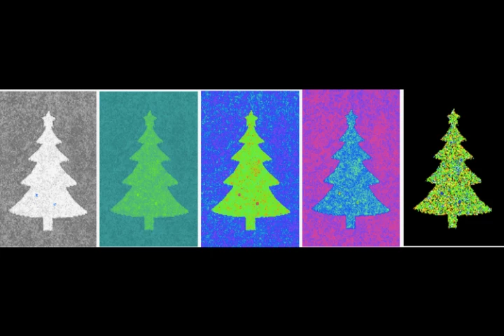 Various versions of the tree, which is just one atom thick