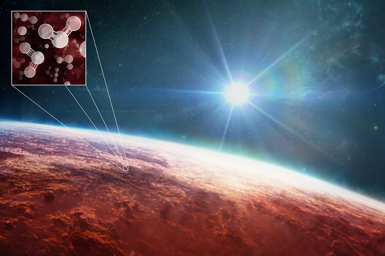 An artist's impression of the atmosphere of the exoplanet WASP-39 b, which the James Webb Space Telescope has now analyzed in detail