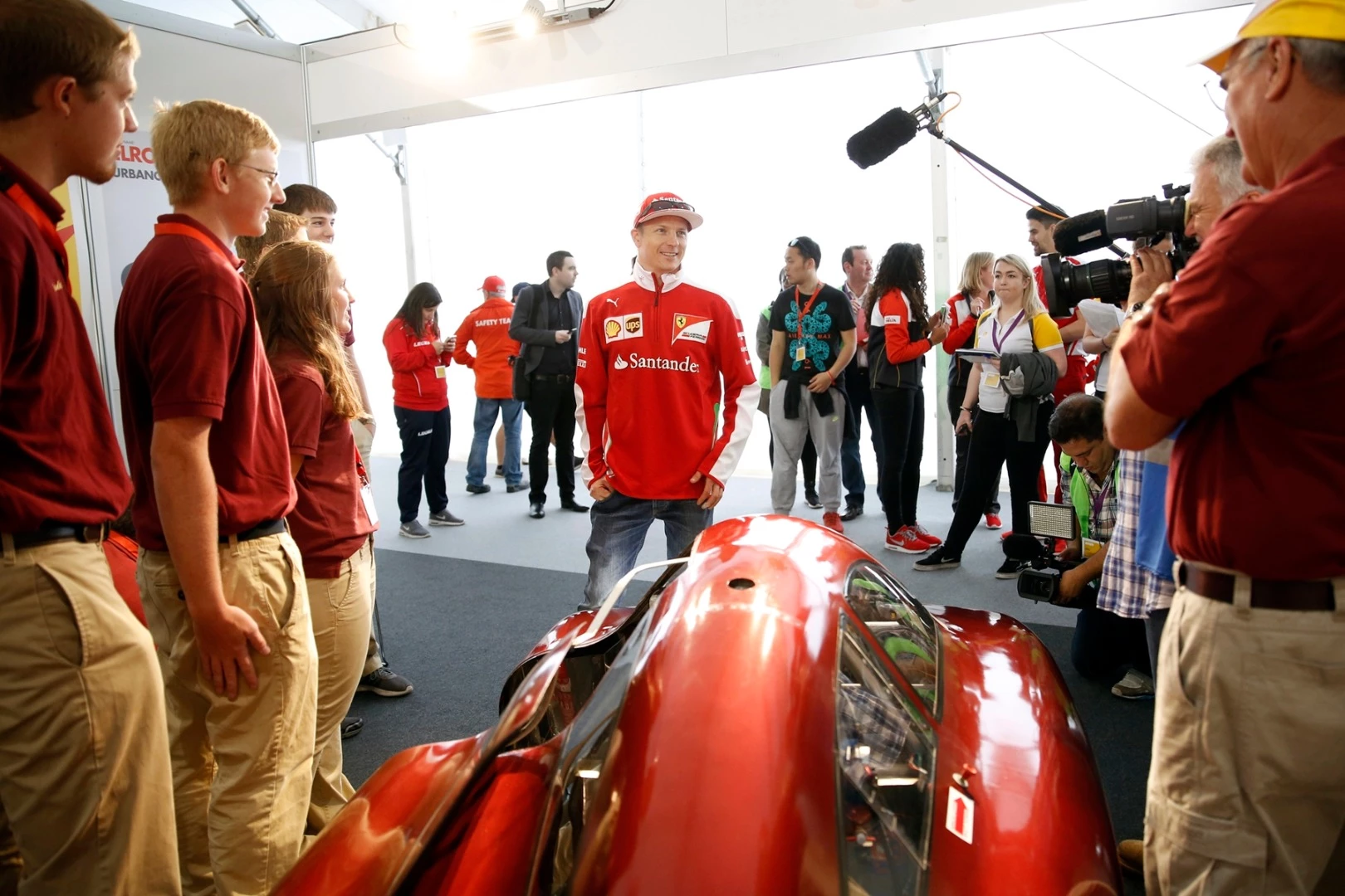 Kimi Räikkönen is seen behind the scenes during day one of Make the Future London 2016