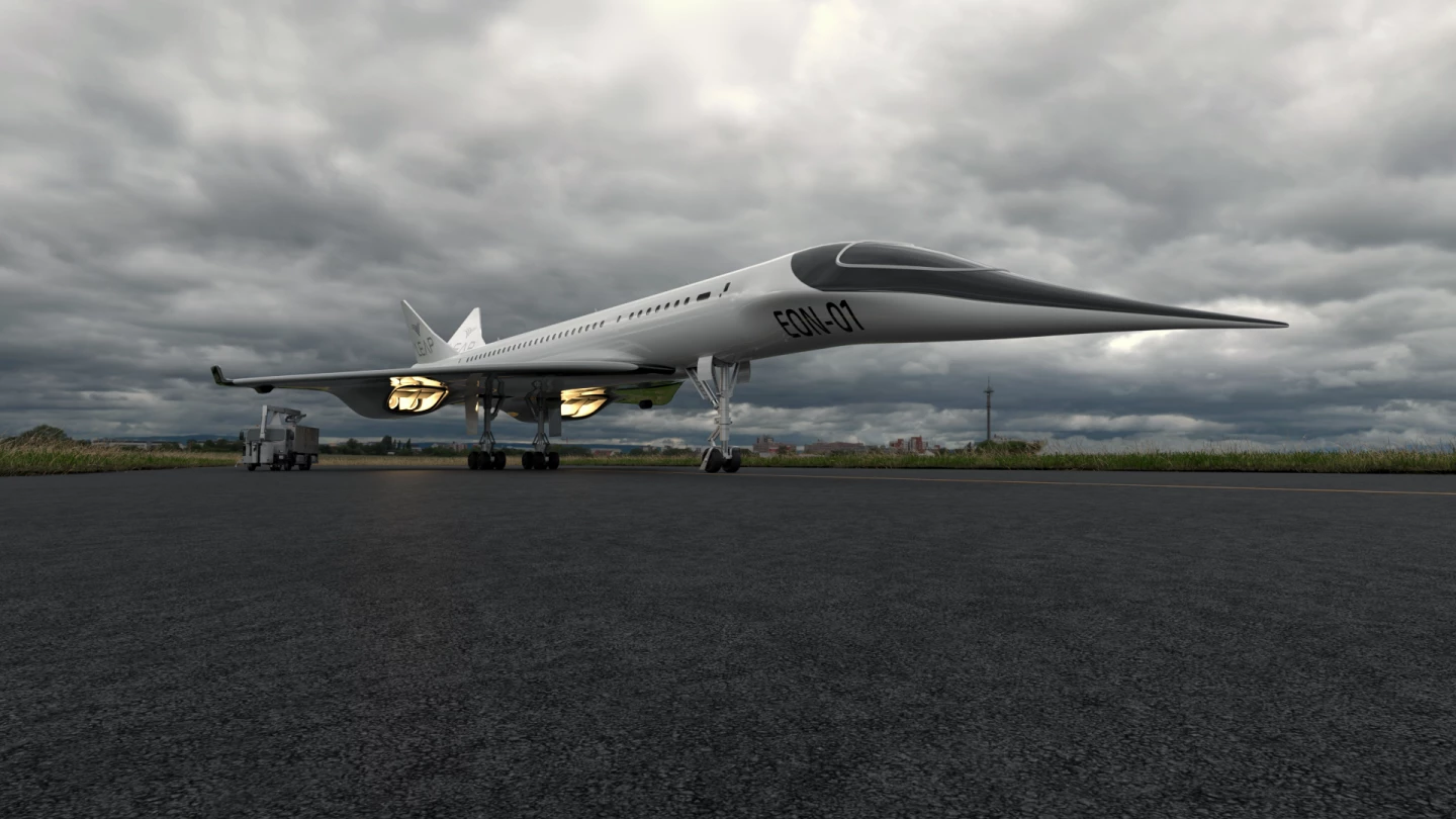 The EON-01 under ominous skies