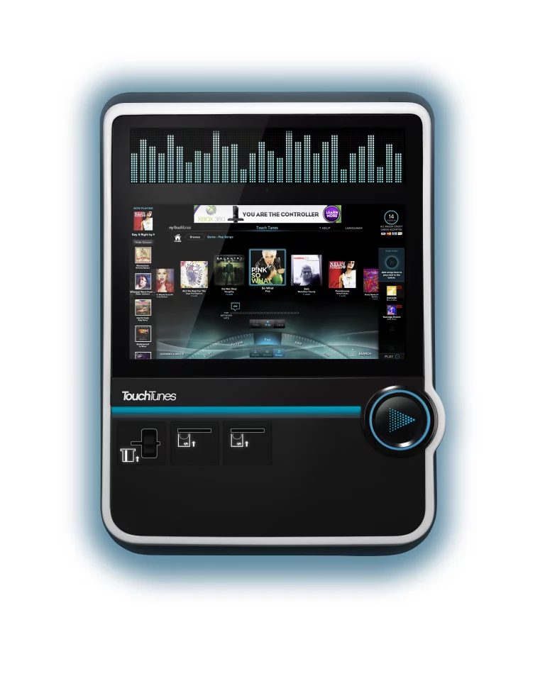 Designed for the iPod generation, the Virtuo SmartJuke features touchscreen interaction and a huge play button