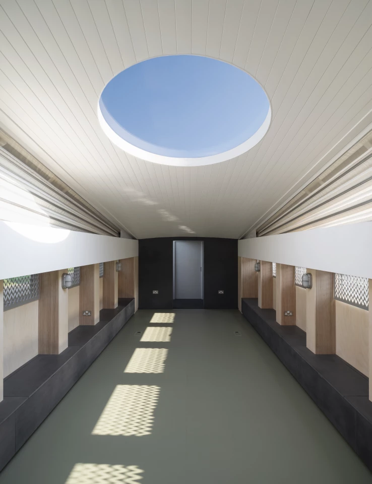 Genesis is topped by a large skylight, helping fill the interior with daylight