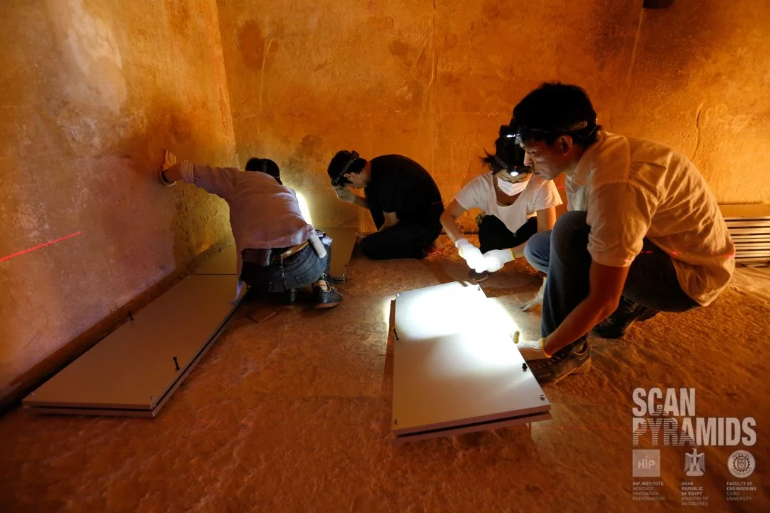 The team explored the Great Pyramid of Giza in 2016