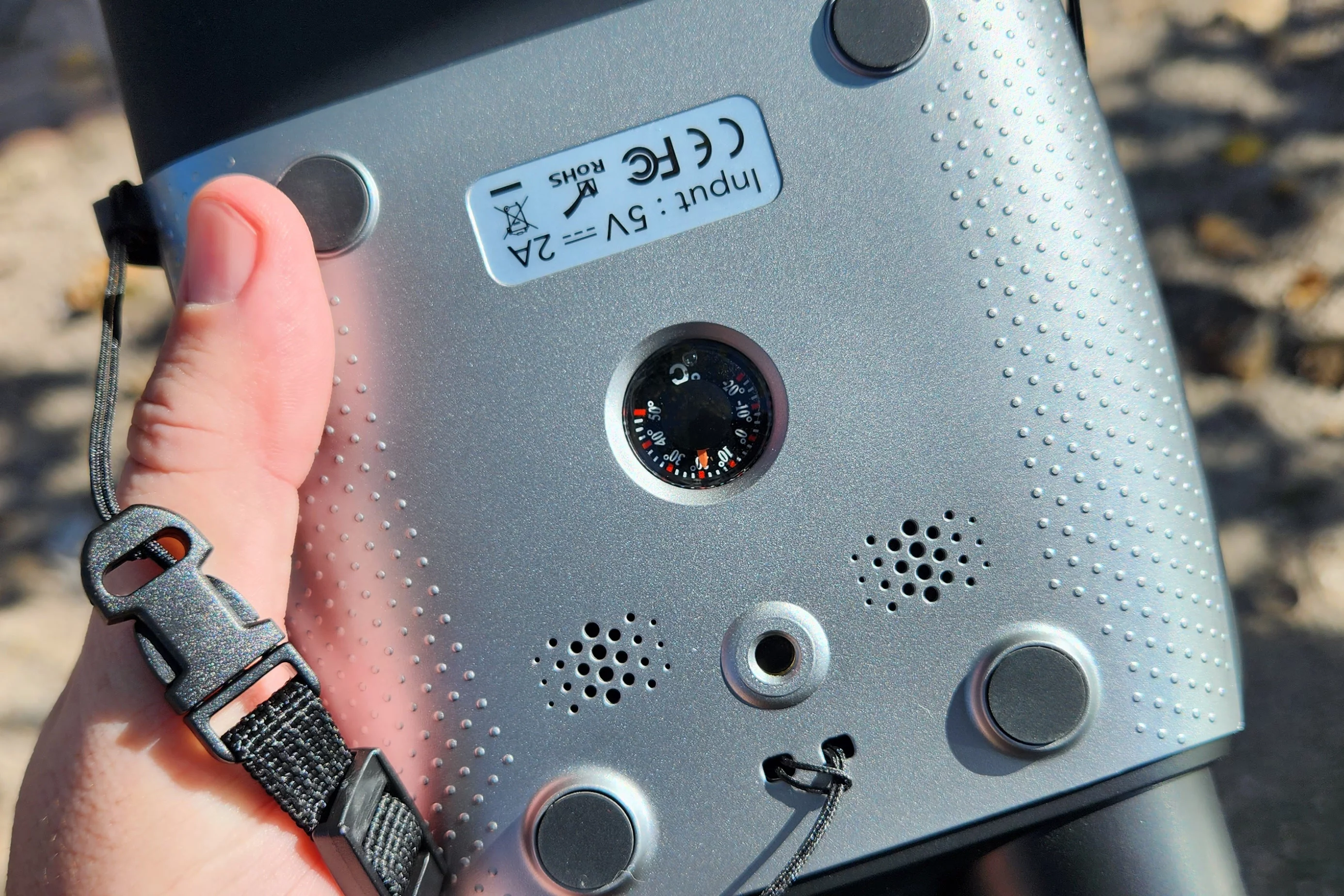 Need a quick temperature check? The CNVPro also comes with a carabiner-compass (not pictured).