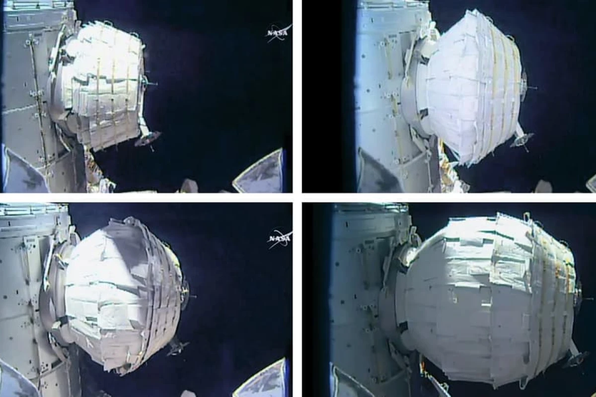 BEAM was carried to the ISS by SpaceX's Dragon cargo ship on April 16