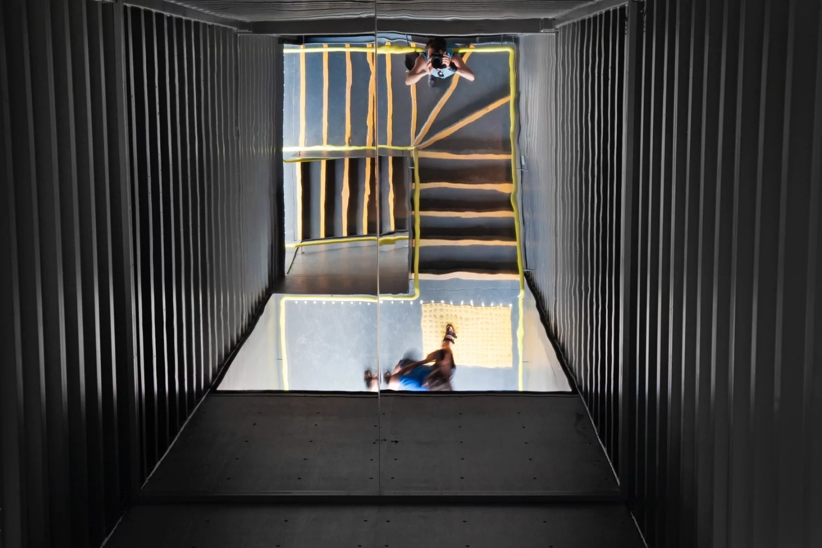 The top of the lookout is reached by stairs