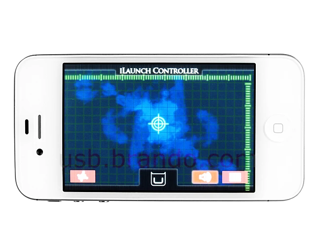 The iLaunch is controlled by your iPhone, iPad, or iPad touch