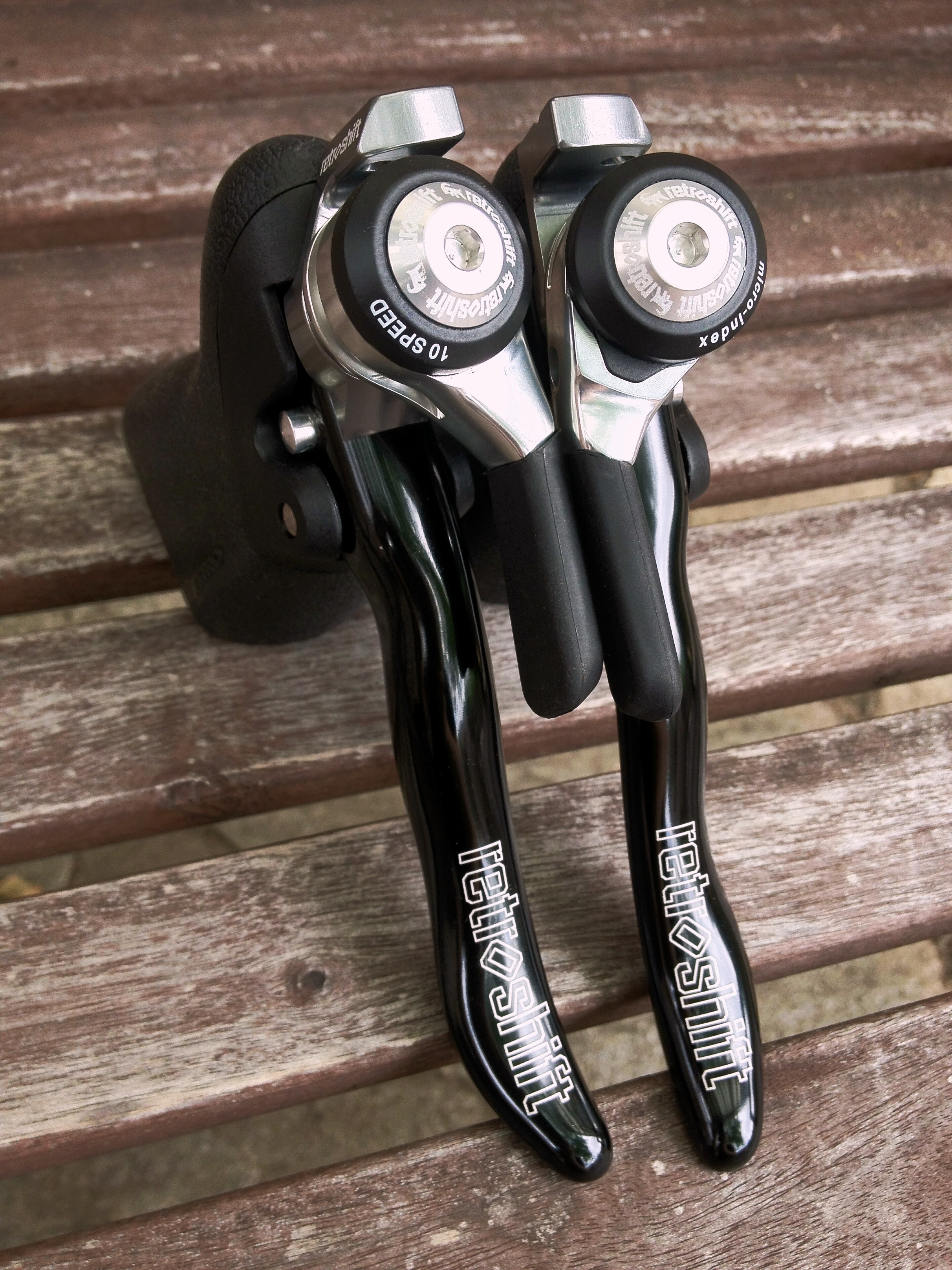 Retroshift combines barend shifters with brake levers