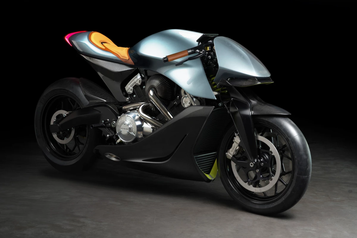The AMB 001 is Aston Martin's first motorcycle, built in conjunction with Brough Superior
