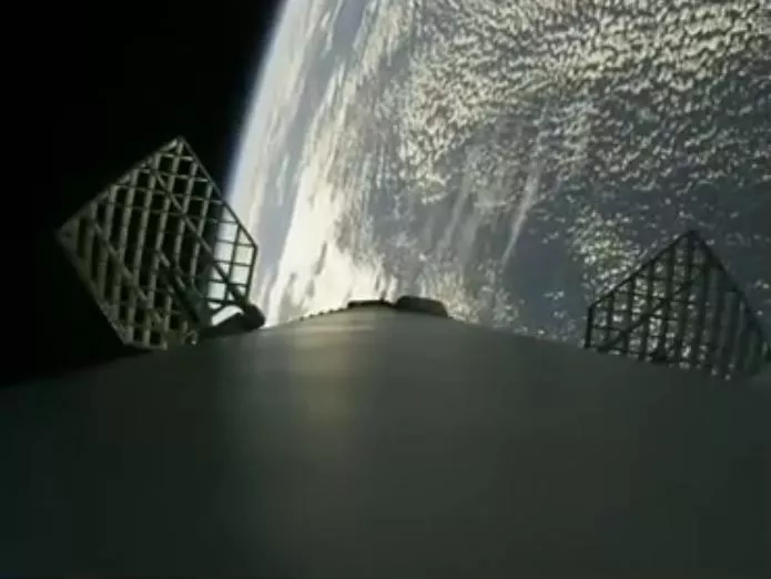 Falcon 9 deploying steering vanes