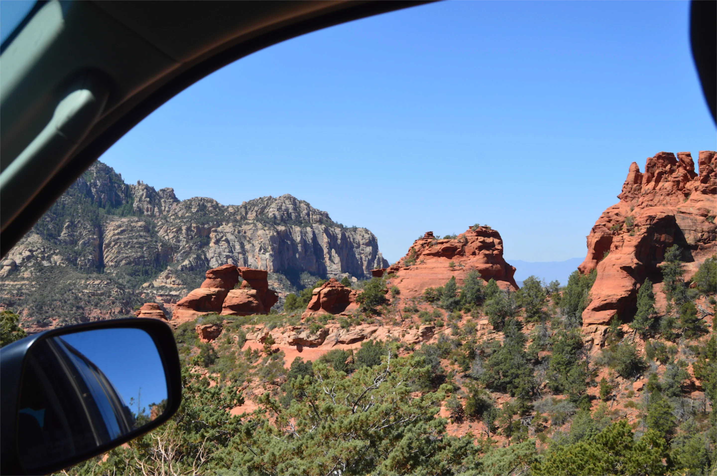 Driving into Sedona