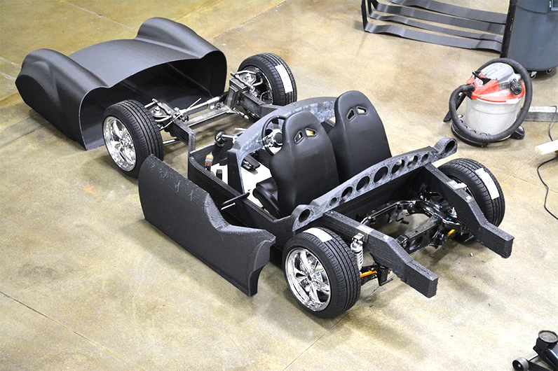 The ORNL Shelby Cobra awaiting shell assembly