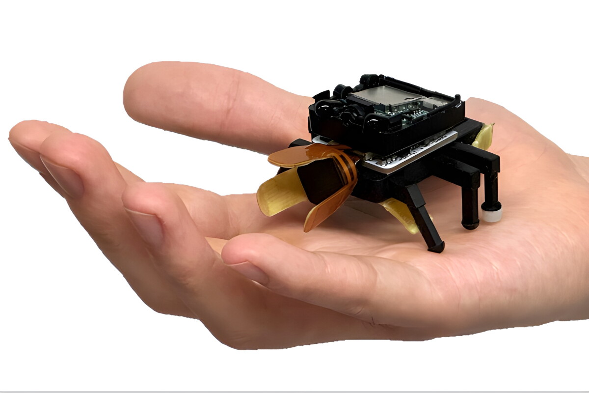 Finger-controlled robo beetle sports artificial muscles & two-way feedback