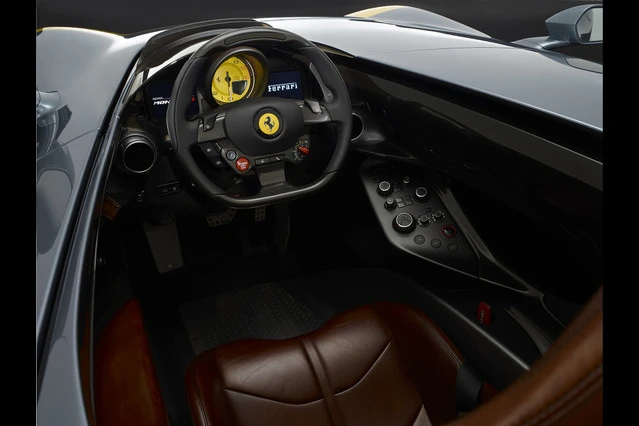 The cockpit of the Ferrari Monza SP1
