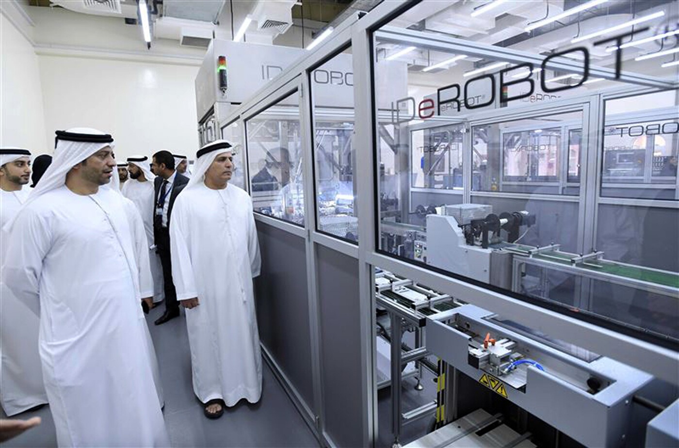 Mattar Al Tayer, Director-General and Chairman of the Board of Executive Directors of Roads and Transport Authority (RTA) touring the new number plate factory.