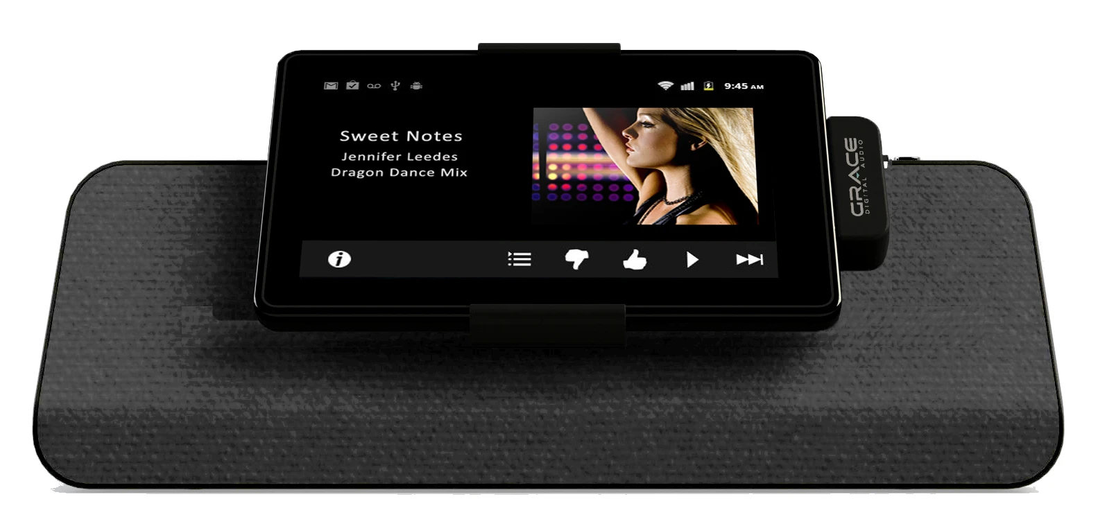 Grace Digital's new FireDock speaker dock features a 16-watt Class D digital amplifier and 3-inch full-range, base-ported stereo speakers rated at 3W/8 ohms