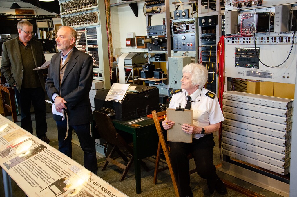 Andrew Herbert, Phil Hayes and Helen Jarvis and the reconstructed Heath Robinson