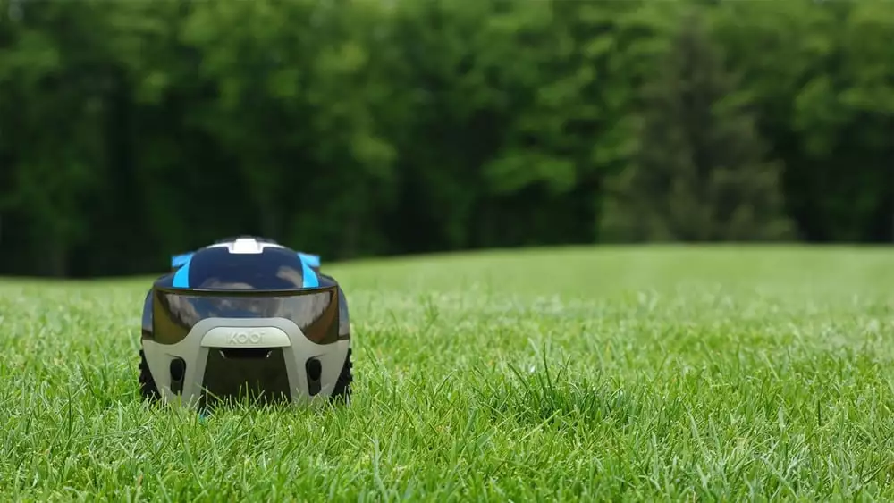 The Kobi yard work robot is an automatic mower, snow blower and leaf remover, all in one