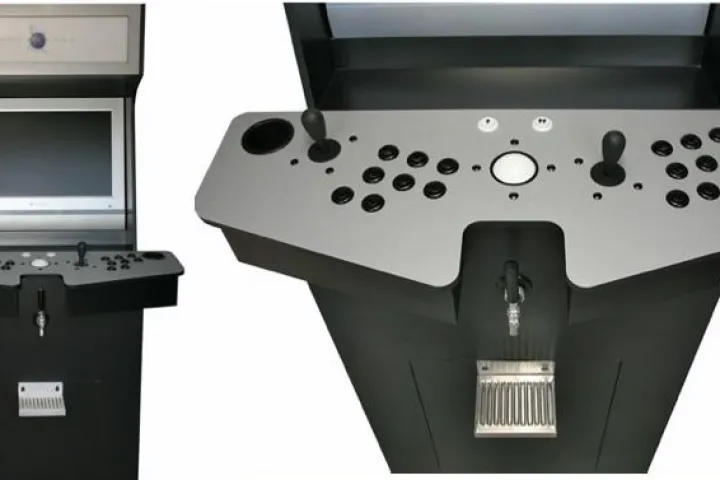 The Gamerator has room for thousands of classic video games, and a pony keg of beer