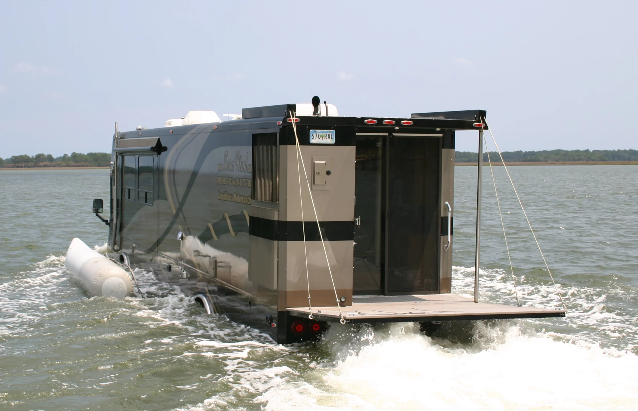The US$1.2 million Terra Wind is a now a commercially available product and can be ordered to virtually any specification so that families can live in luxury wherever they wish - a slight variation on the traditional motorhome theme in that the Terra Wind is also capable of reaching myriad destinations that tarmac-bound motorhomes cannot.
