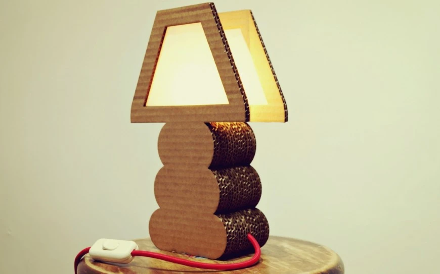 The Cover Lamp is a two-dimensional replica of a typical table lamp