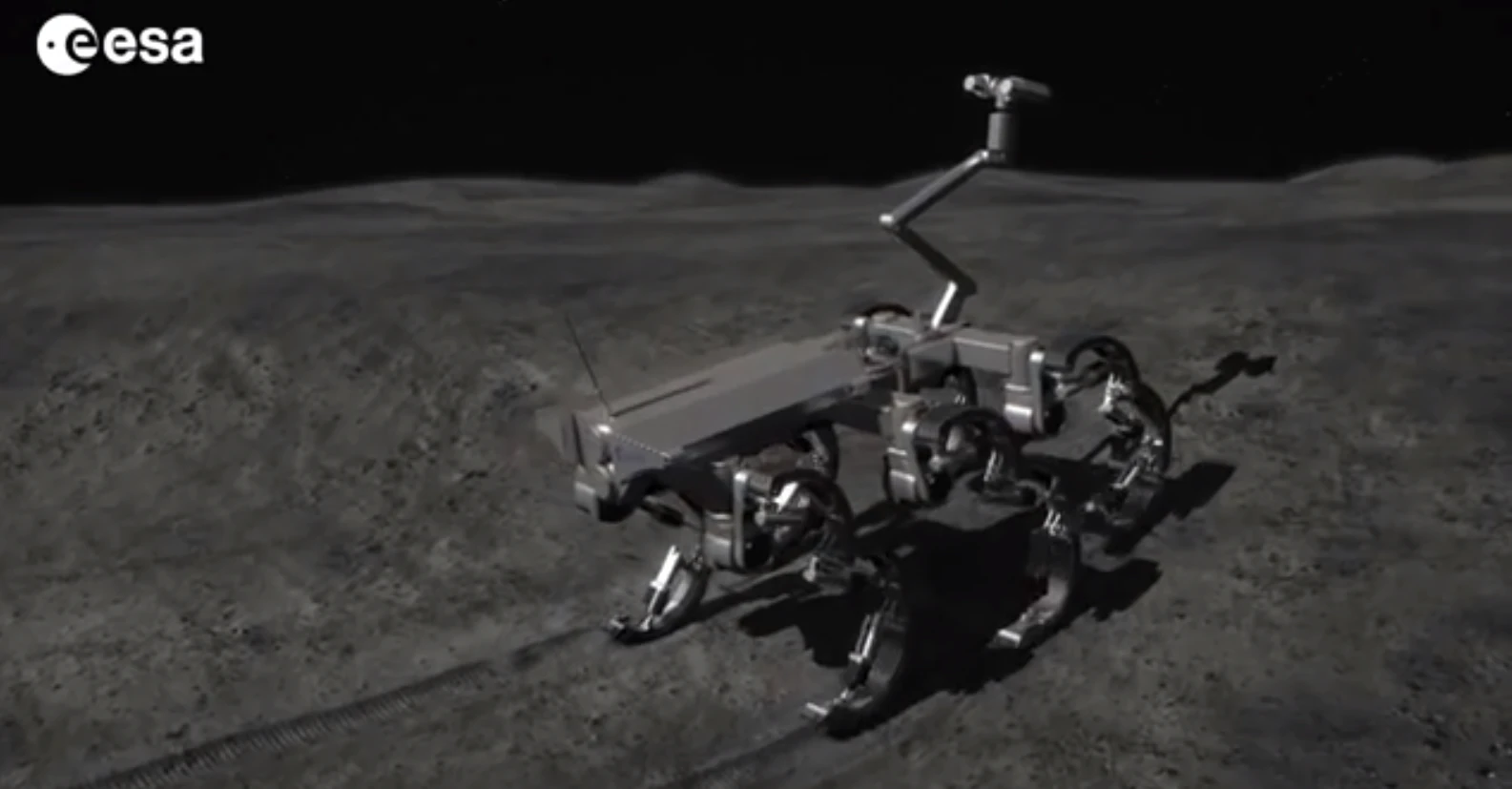 The rover's wheels transform into legs