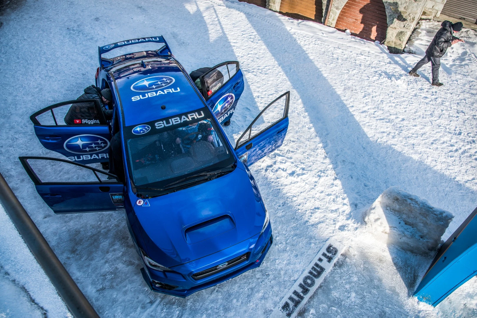 The WRX before taking on the bobsled run