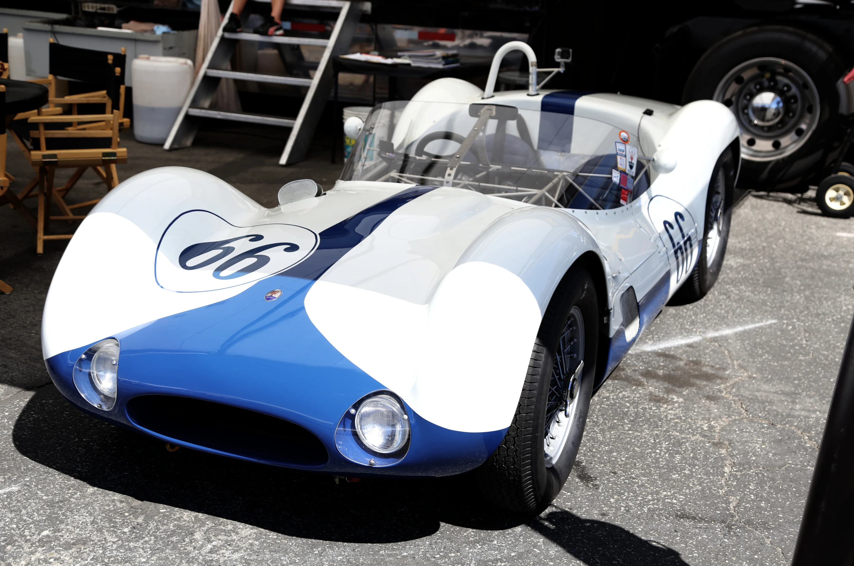 The 1960 Maserati Tipo 61 "Birdcage" was one of the fastest race cars on the day thanks to a light stiff chassis composed of a conjoining network of small tubes (Photo: Angus MacKenzie/Gizmag.com)