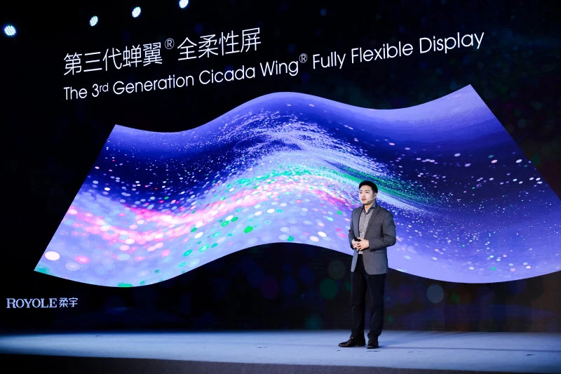 Royole announced its third generation Cicada Wing flexible display technology during an online press conference