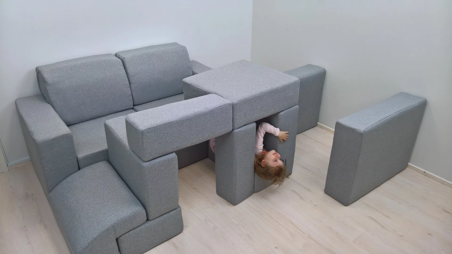 The modules are frameless and don't have any hard corners or parts, making them safe for children aged four and over