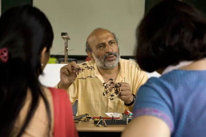 Inventor Arvind Gupta has devoted his life to popularizing science with Indian children, by teaching them how to make educational toys from trash