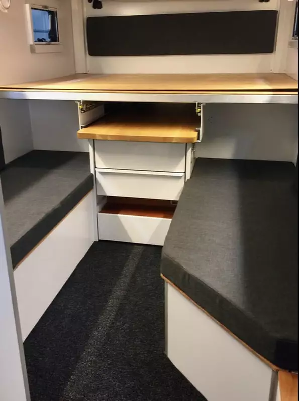 A better look at the main cabin and beds