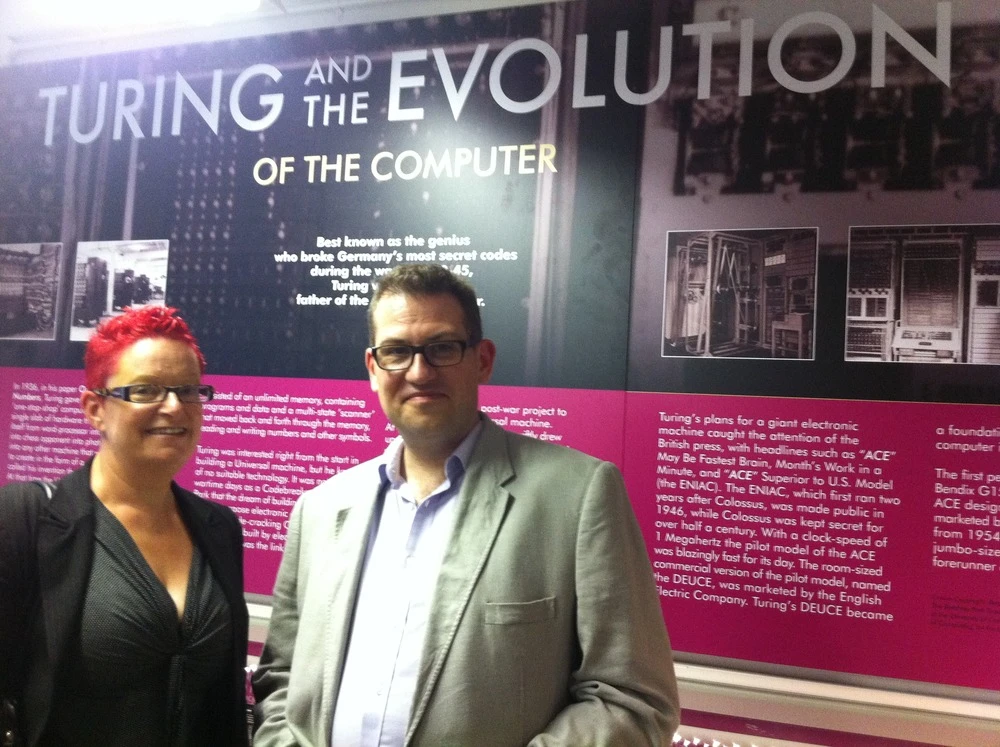 Dr Sue Black and Simon Meacham from Google at Bletchley Park (Photo: Dr Sue Black)