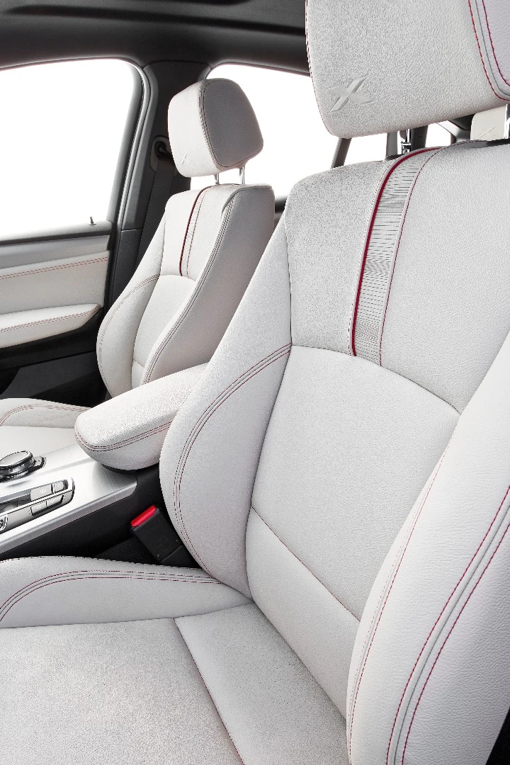 A wide range of options are available inside, including contrast stitching