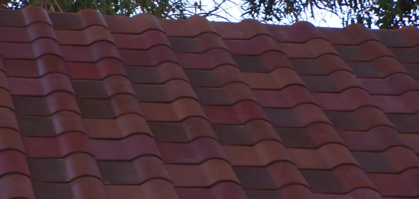 A home with Tesla's solar roofing tiles