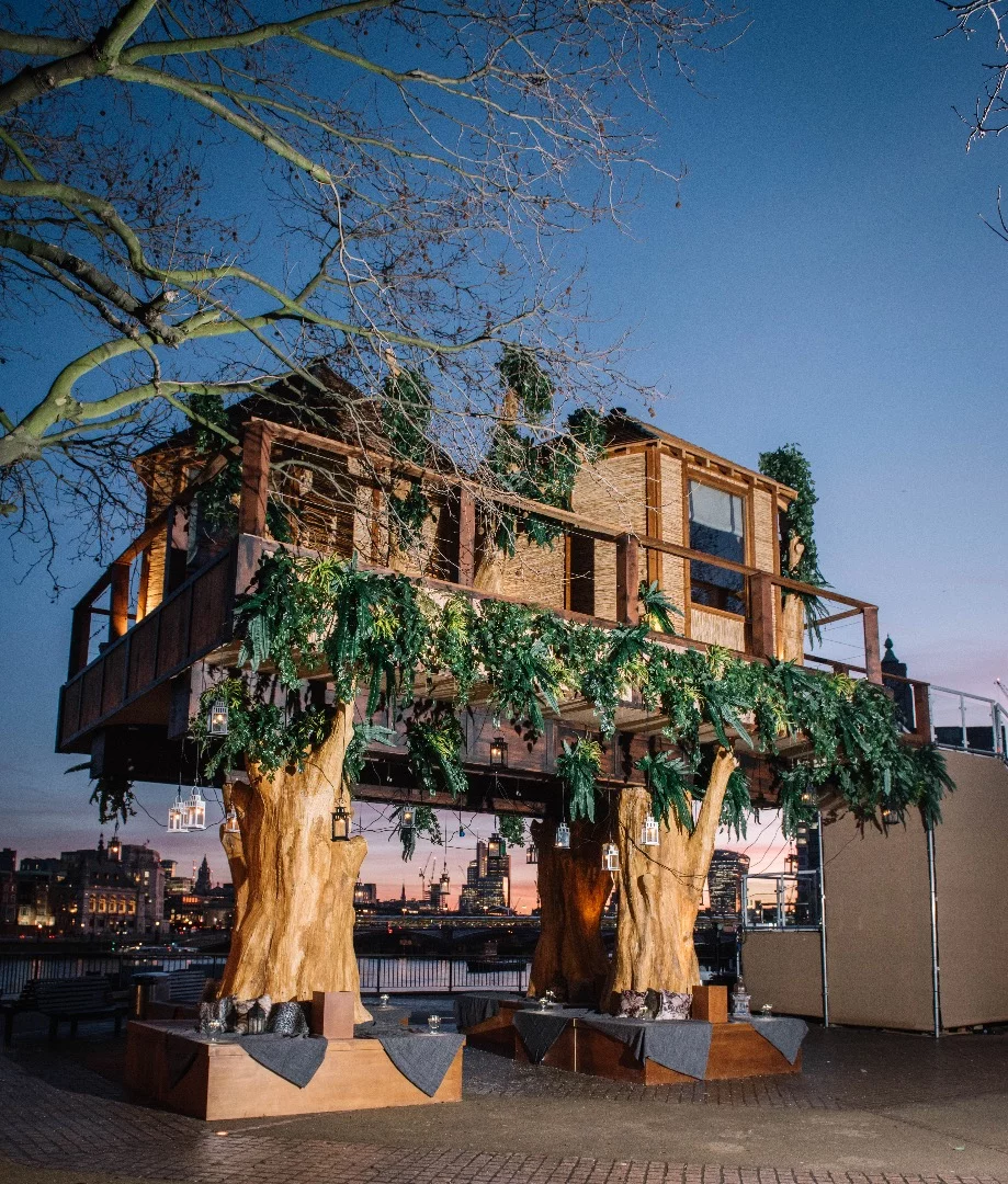 You wouldn't usually expect to see a safari treehouse in London