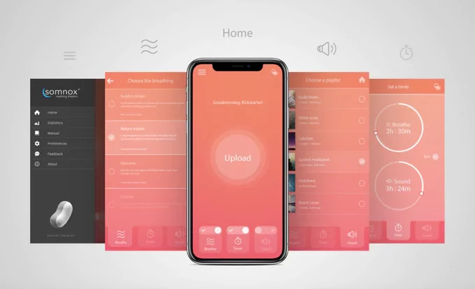 The app allows the user to program a variety of features and select their own musical choices