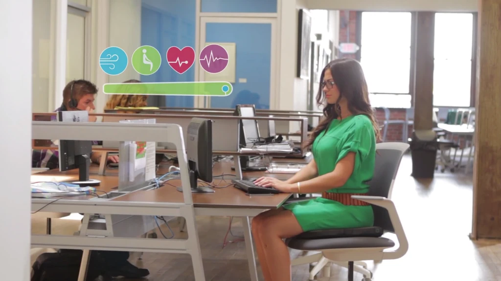 The Darma smart cushion is embedded with fiber optic sensors to track a person's posture throughout the day