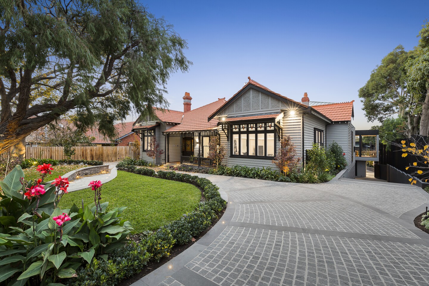 The front of the house is pretty unassuming