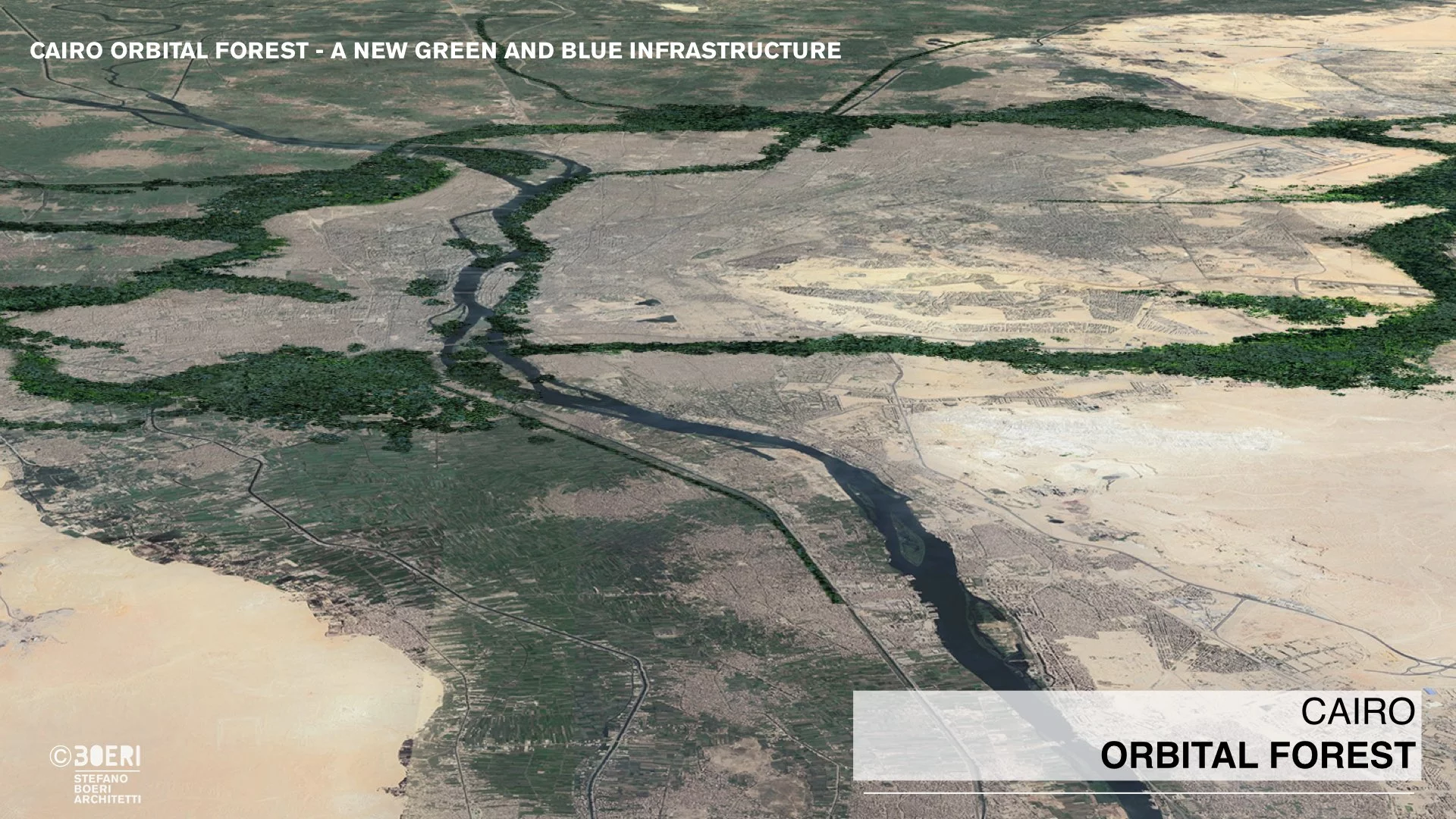 The Greener Cairo plan would also involve growing "green corridors" of trees throughout Cairo that culminate in a forest