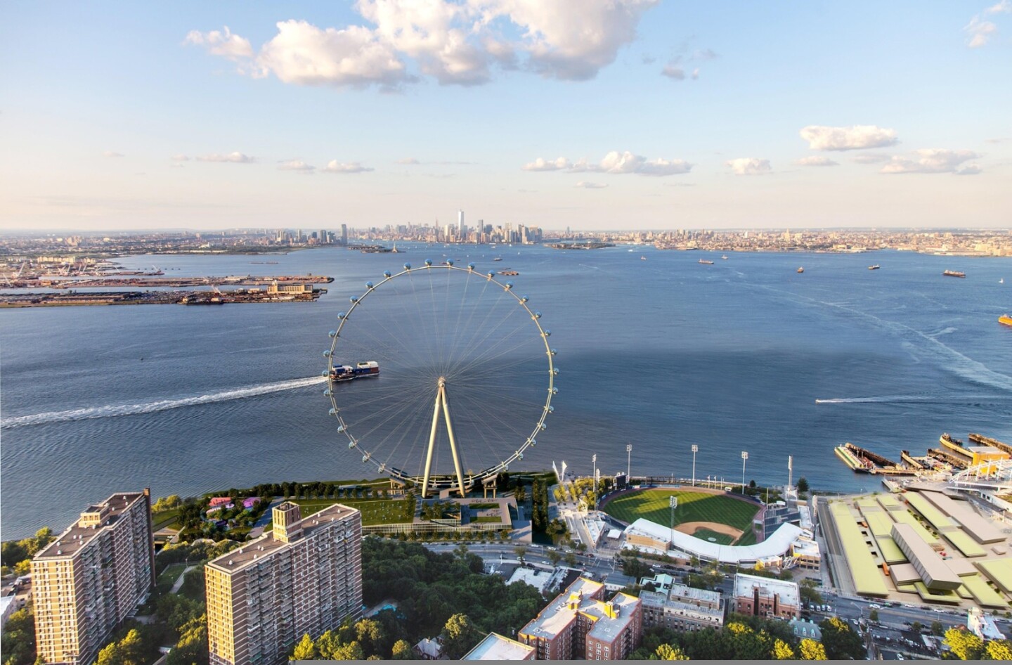 Visitors will be able to take in views out across New York Bay